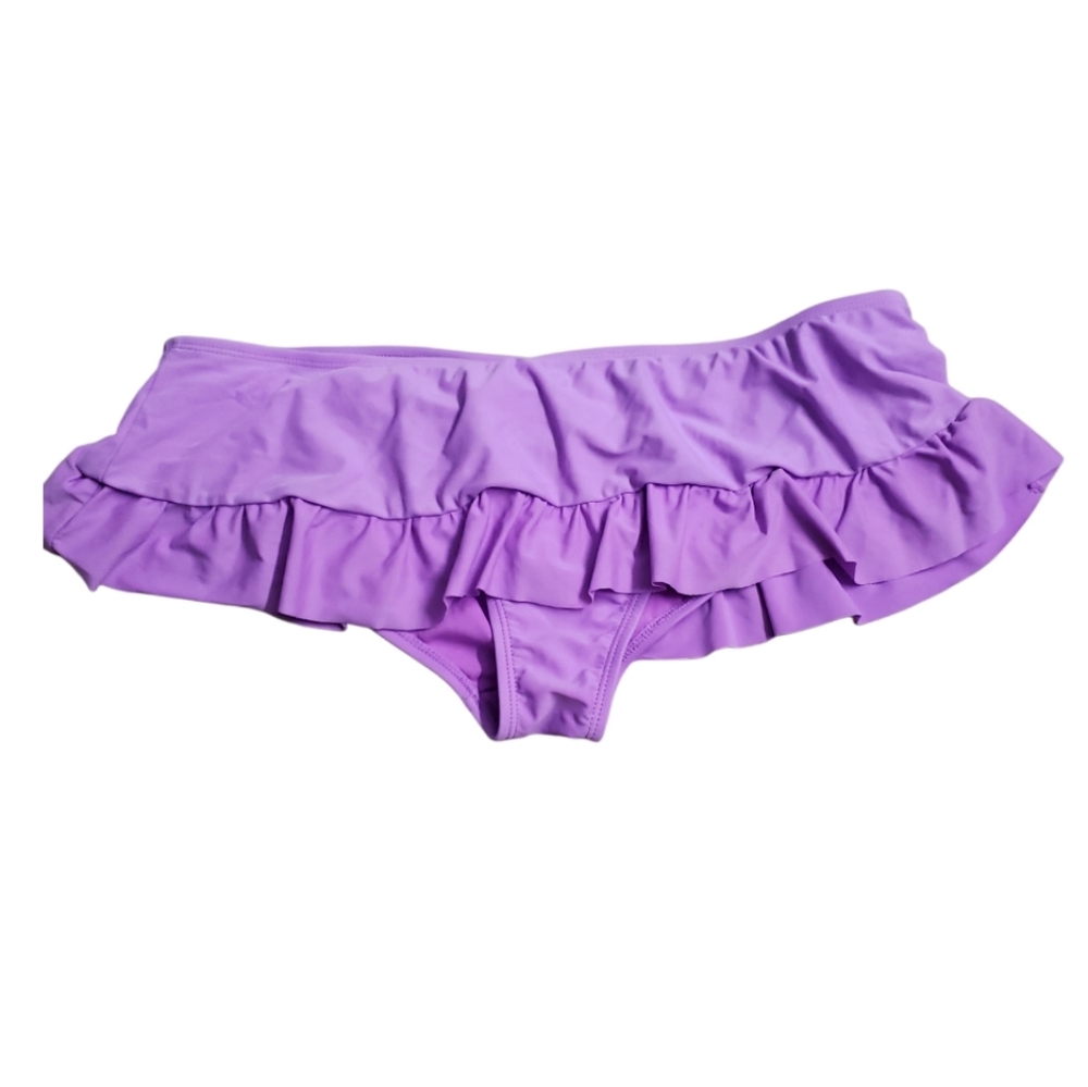 Hot Water Light Purple Ruffled Swim Bottom Women's Size XL.